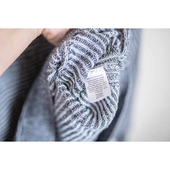 BP Nordstrom Crew Neck Knit Sweater Oversized Dark Gray SZ M - Picture 7 of 7